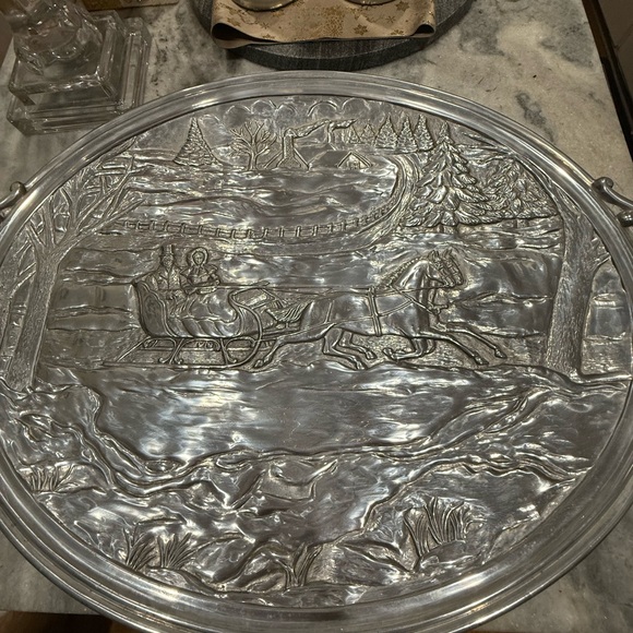 Lenox Pewter Holiday Platter 24” x 17”. - Picture 4 of 8